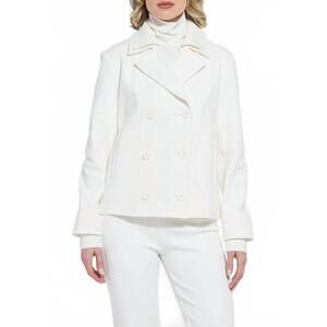 NEW LYSSE maude cropped peacoat in snow white